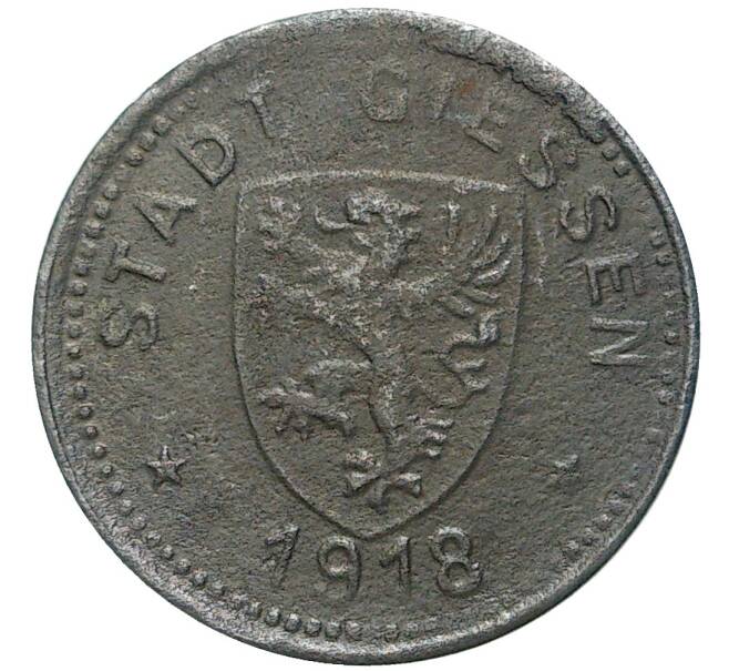 Монета 10 пфеннигов 1918 года Германия — город Гиссен (Нотгельд) (Артикул M2-56889)