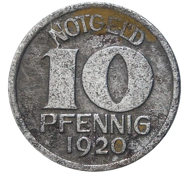 Монета 10 пфеннигов 1920 года Германия — город Галле (Нотгельд) (Артикул M2-56896)