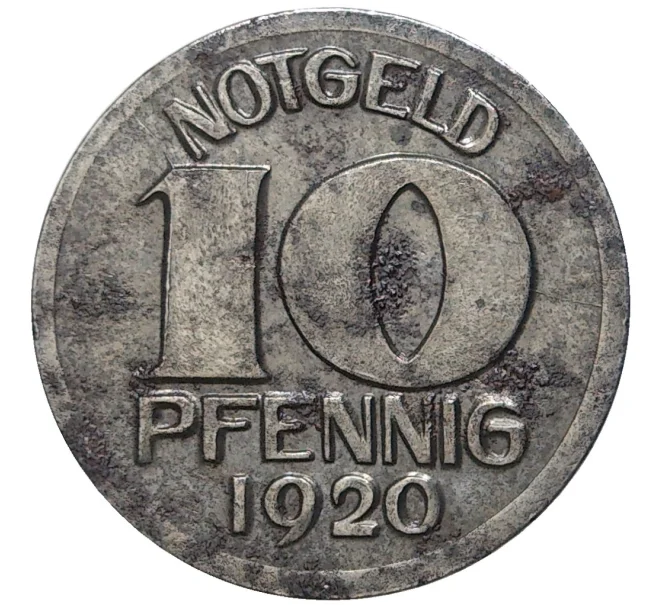 Монета 10 пфеннигов 1920 года Германия — город Галле (Нотгельд) (Артикул M2-56897)