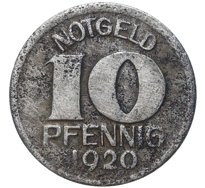 Монета 10 пфеннигов 1920 года Германия — город Галле (Нотгельд) (Артикул M2-56898)