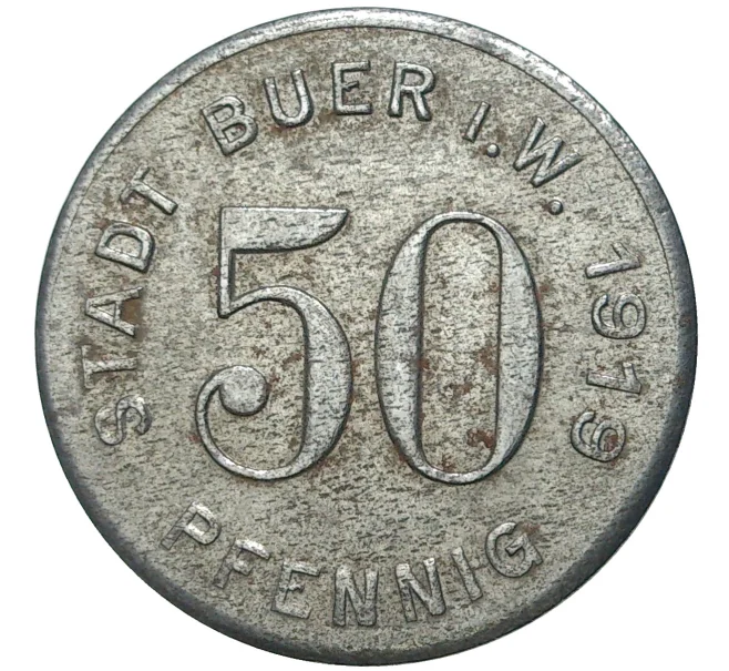 Монета 50 пфеннигов 1919 года Германия — город Бюр (Нотгельд) (Артикул M2-56920)