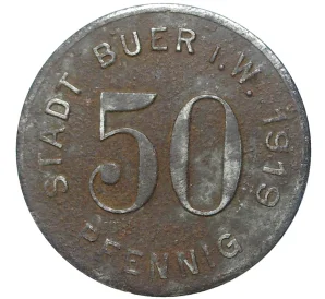 50 пфеннигов 1919 года Германия — город Бюр (Нотгельд)
