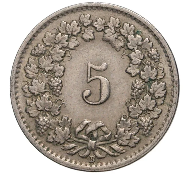 Монета 5 раппенов 1953 года Швейцария (Артикул M2-56641)