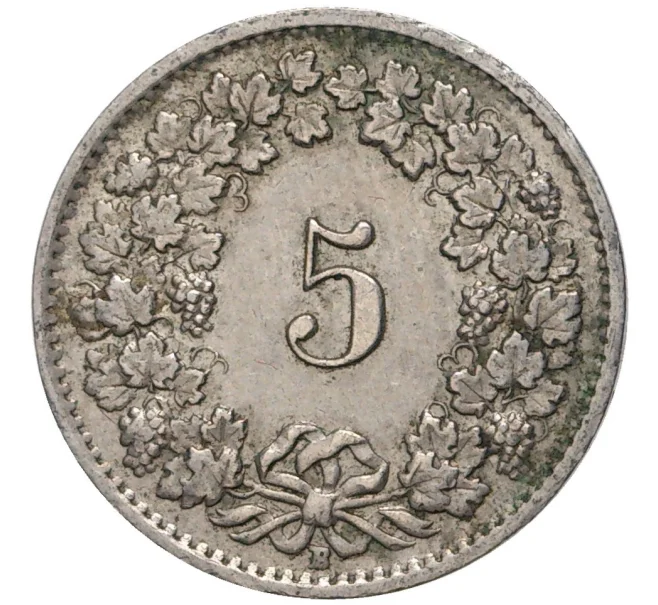 Монета 5 раппенов 1954 года Швейцария (Артикул M2-56661)
