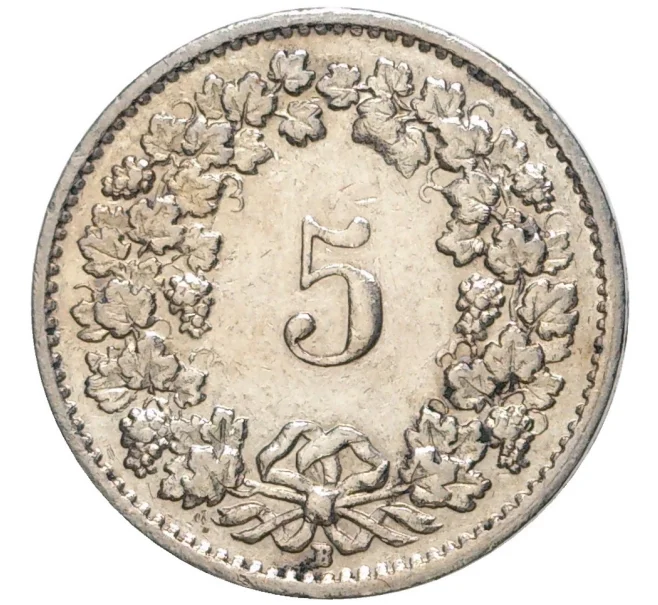 Монета 5 раппенов 1955 года Швейцария (Артикул M2-56667)