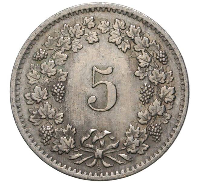 Монета 5 раппенов 1966 года Швейцария (Артикул M2-56681)