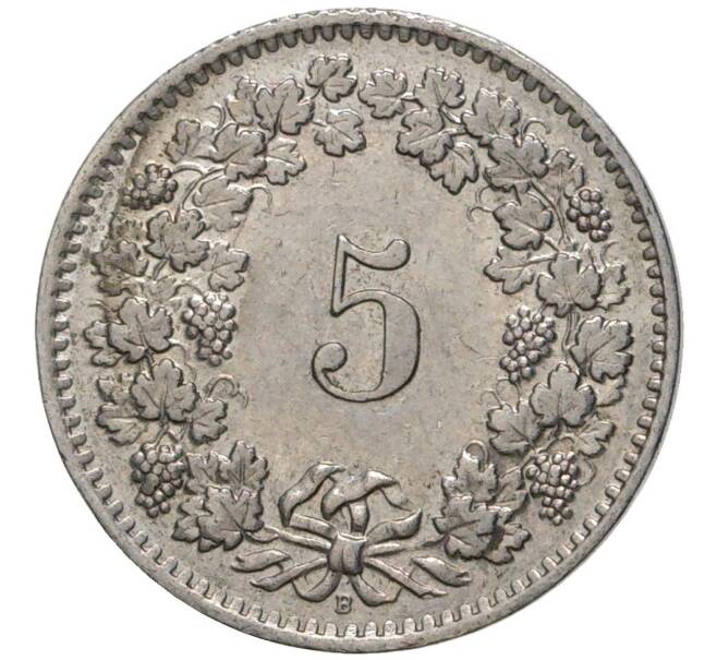 Монета 5 раппенов 1958 года Швейцария (Артикул M2-56707)