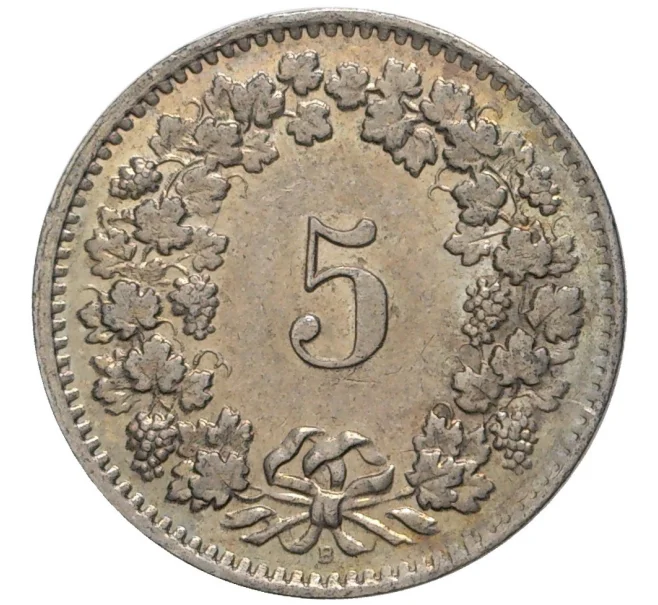 Монета 5 раппенов 1959 года Швейцария (Артикул M2-56710)