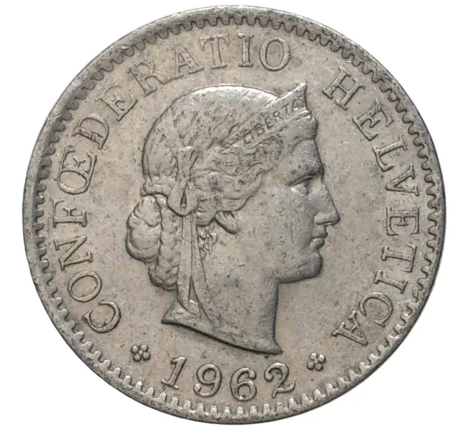 Монета 5 раппенов 1962 года Швейцария (Артикул M2-56724)