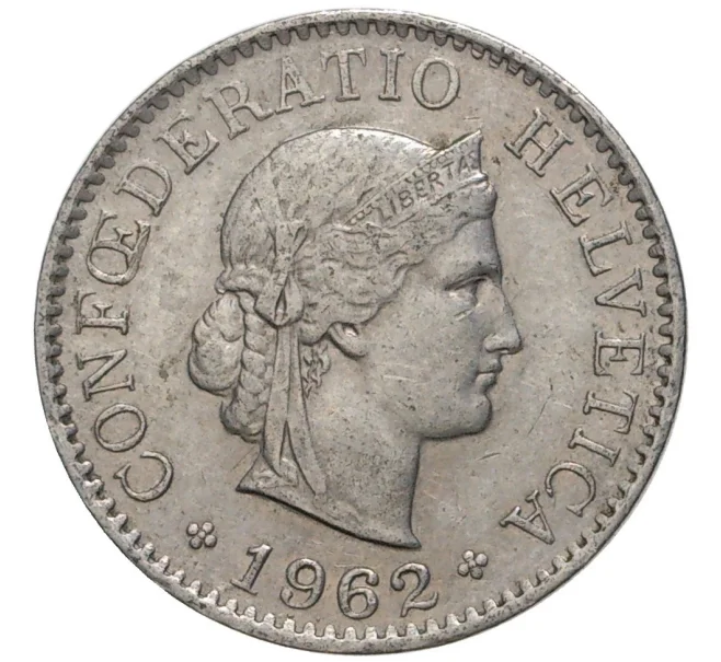 Монета 5 раппенов 1962 года Швейцария (Артикул M2-56729)