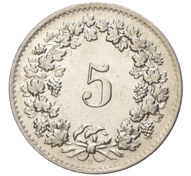 Монета 5 раппенов 1963 года Швейцария (Артикул M2-56731)