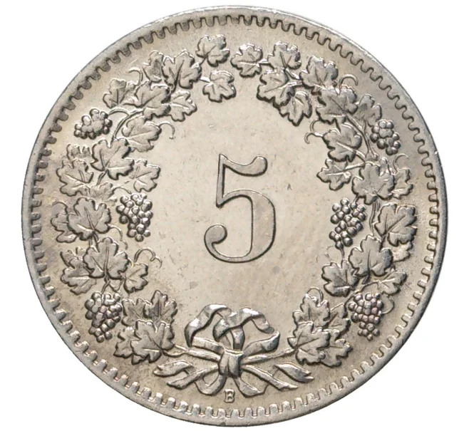 Монета 5 раппенов 1963 года Швейцария (Артикул M2-56738)