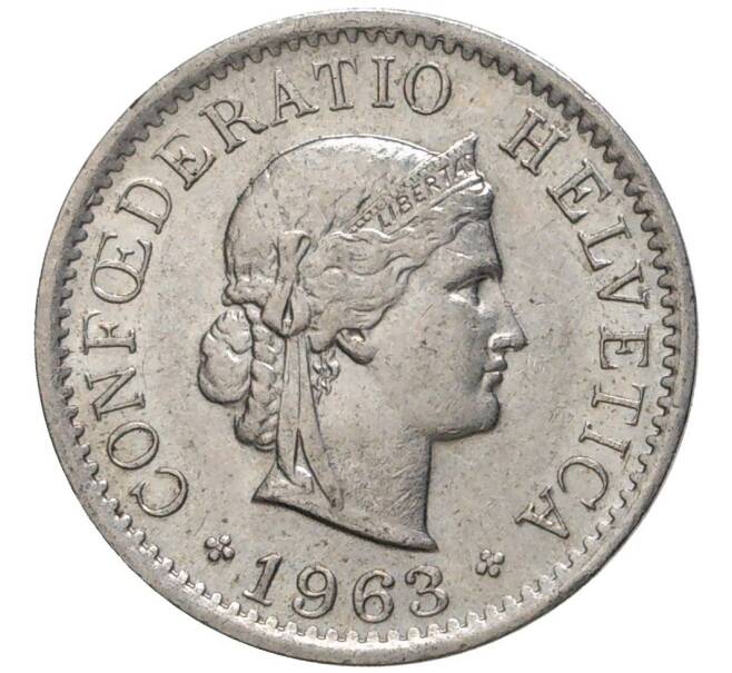 Монета 5 раппенов 1963 года Швейцария (Артикул M2-56739)