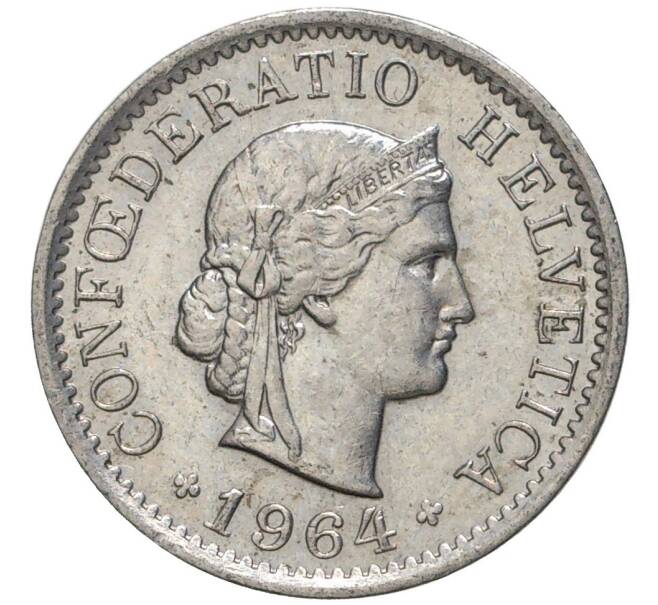 Монета 5 раппенов 1964 года Швейцария (Артикул: M2-56748) — Фото №1