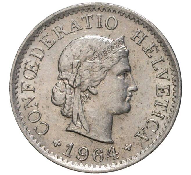 Монета 5 раппенов 1964 года Швейцария (Артикул M2-56750)