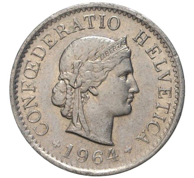 Монета 5 раппенов 1964 года Швейцария (Артикул M2-56753)
