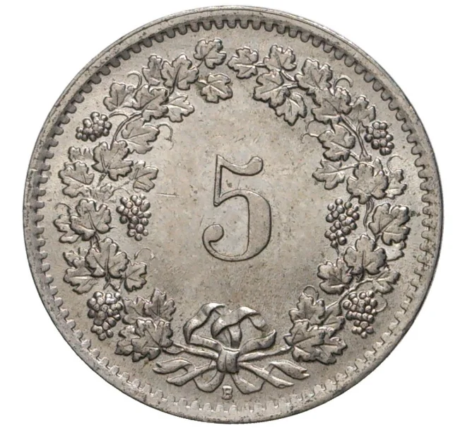 Монета 5 раппенов 1964 года Швейцария (Артикул M2-56754)