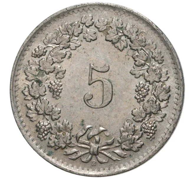 Монета 5 раппенов 1964 года Швейцария (Артикул M2-56755)