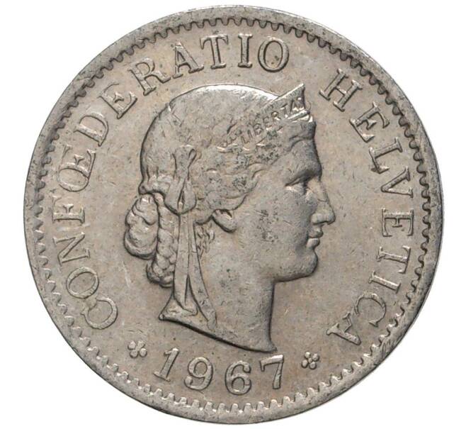 Монета 5 раппенов 1967 года Швейцария (Артикул M2-56760)