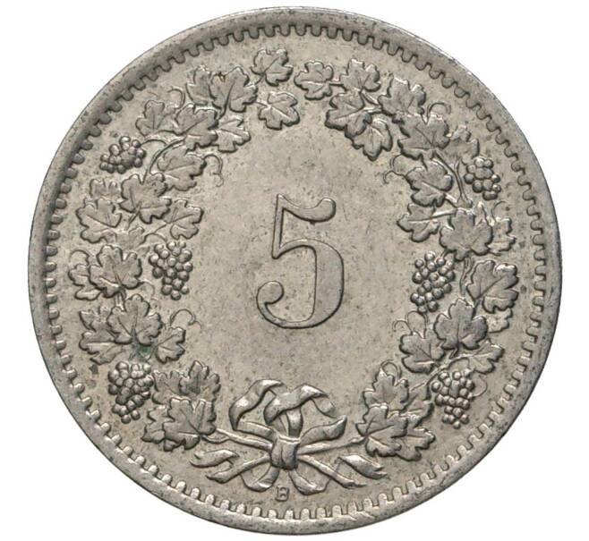 Монета 5 раппенов 1967 года Швейцария (Артикул M2-56762)