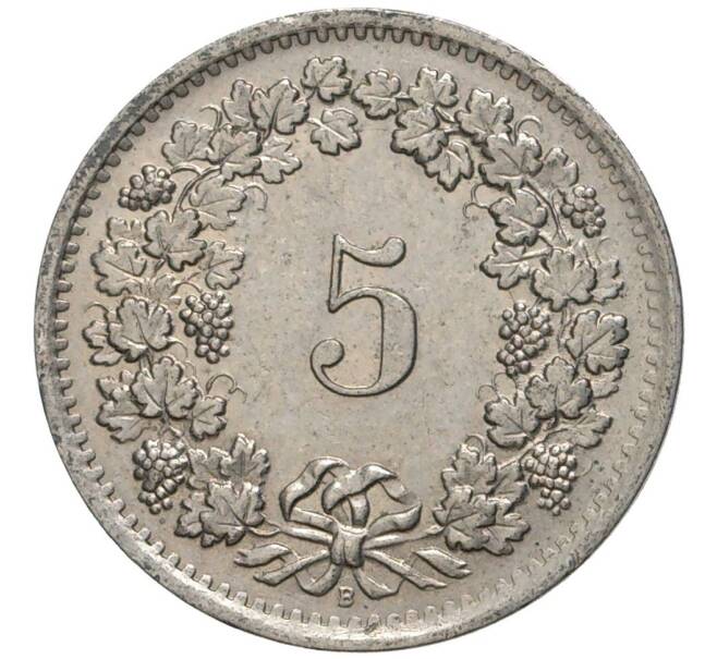 Монета 5 раппенов 1968 года Швейцария (Артикул M2-56767)