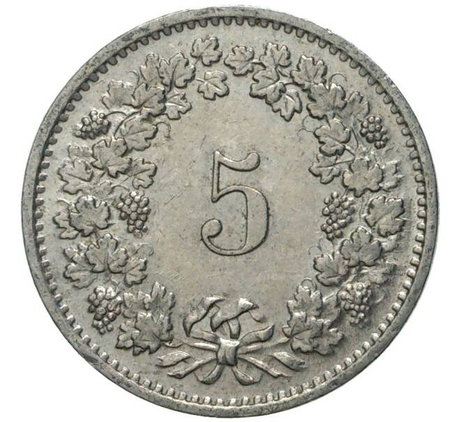 Монета 5 раппенов 1971 года Швейцария (Артикул M2-56803)