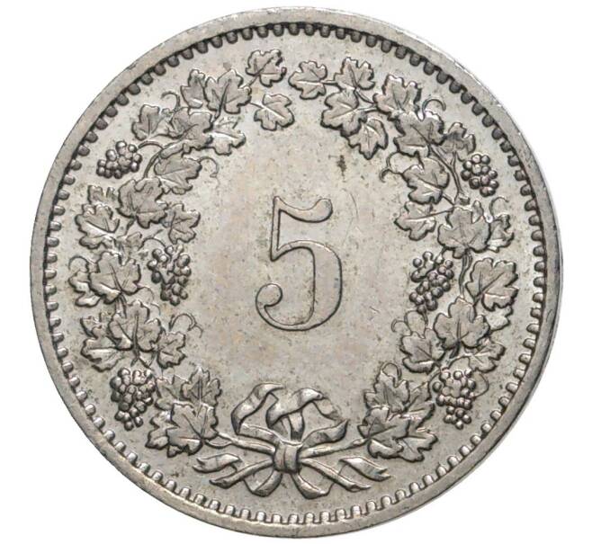 Монета 5 раппенов 1974 года Швейцария (Артикул M2-56811)