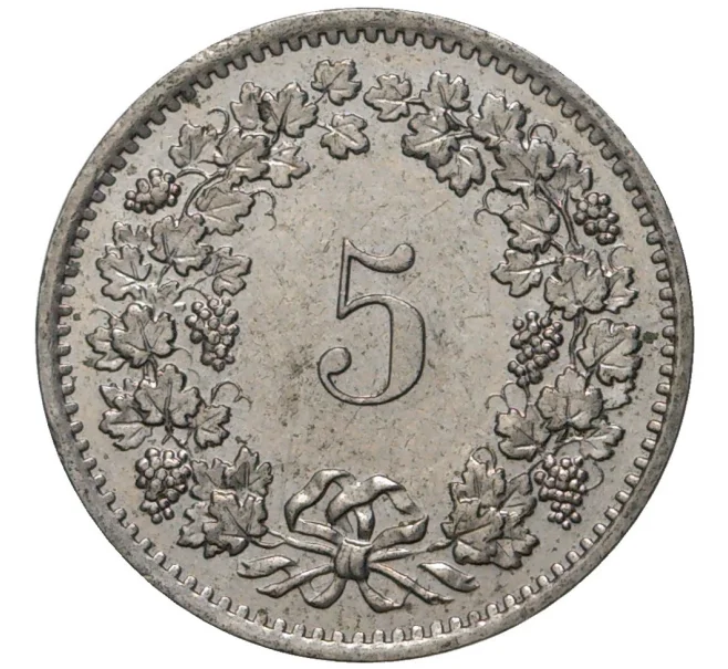 Монета 5 раппенов 1978 года Швейцария (Артикул M2-56834)