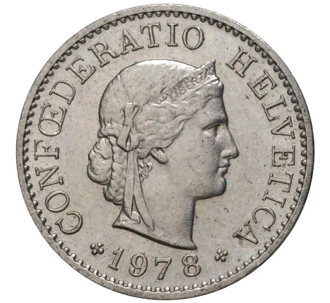 Монета 5 раппенов 1978 года Швейцария (Артикул M2-56835)