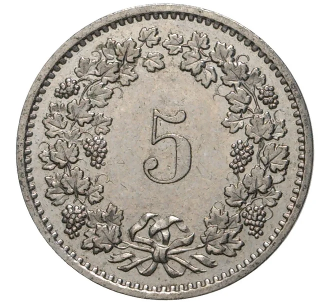 Монета 5 раппенов 1978 года Швейцария (Артикул M2-56835)