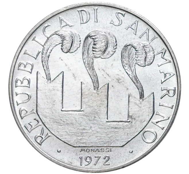 Монета 10 лир 1972 года Сан-Марино (Артикул M2-56969)