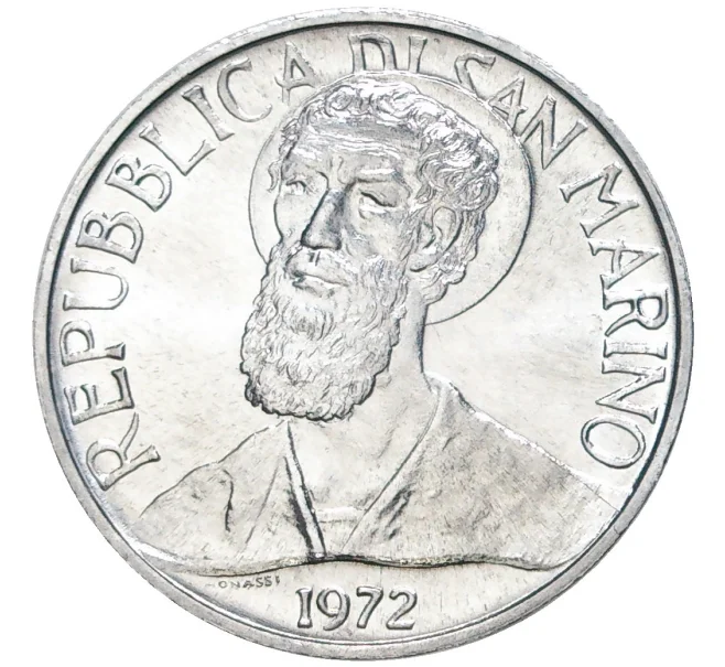 Монета 5 лир 1972 года Сан-Марино (Артикул M2-56970)
