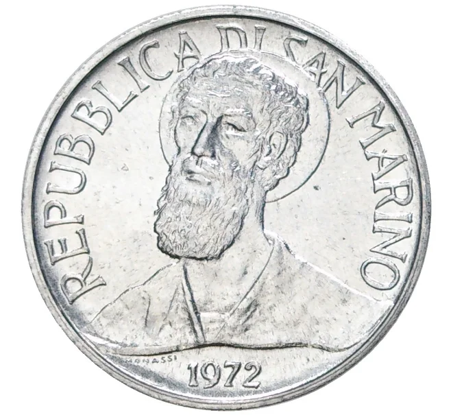 Монета 1 лира 1972 года Сан-Марино (Артикул M2-56974)