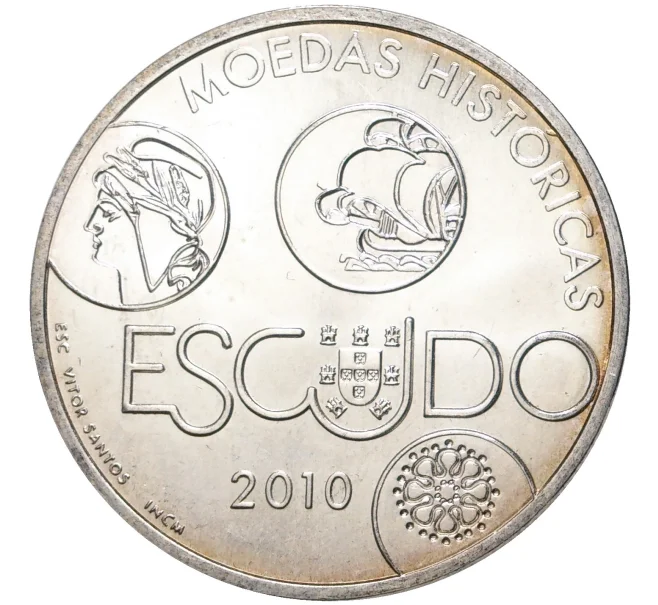 Монета 10 евро 2010 года Португалия «Иберо-Америка — Эскудо» (Артикул M2-56999)