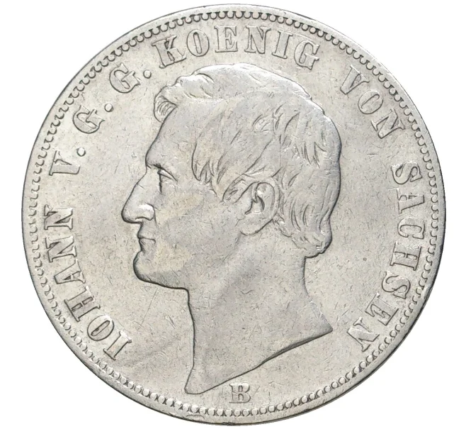 Монета 1 союзный талер 1861 года Саксония (Артикул M2-57000)