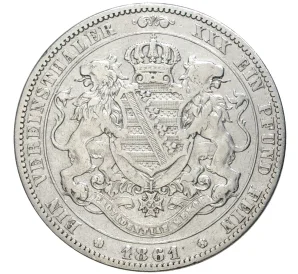 1 союзный талер 1861 года Саксония