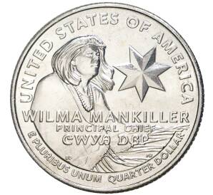 1/4 доллара (25 центов) 2022 года D США «Американские женщины — Вильма Манкиллер» — Фото №1