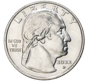 1/4 доллара (25 центов) 2022 года D США «Американские женщины — Вильма Манкиллер» — Фото №2