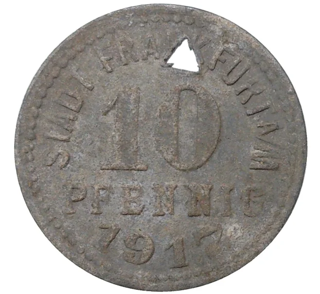 Монета 10 пфеннигов 1917 года Германия — город Франкфурт-на-Майне (Нотгельд) (Артикул M2-57048)