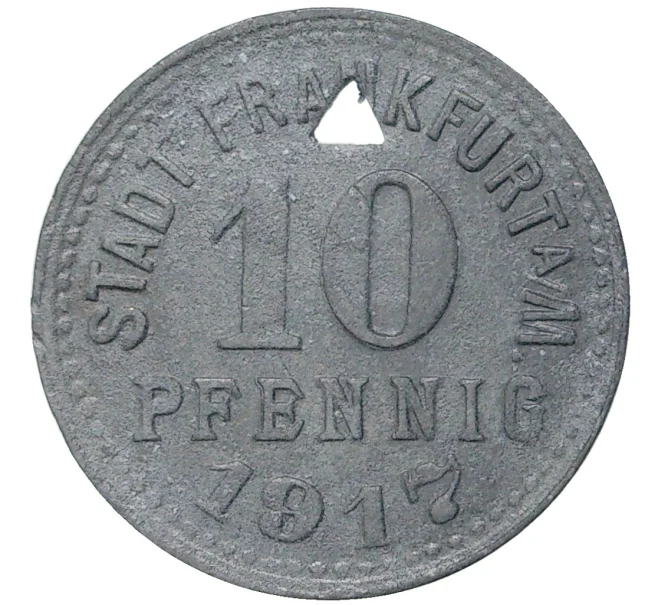 Монета 10 пфеннигов 1917 года Германия — город Франкфурт-на-Майне (Нотгельд) (Артикул M2-57054)