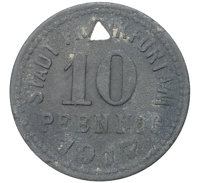 Монета 10 пфеннигов 1917 года Германия — город Франкфурт-на-Майне (Нотгельд) (Артикул M2-57058)
