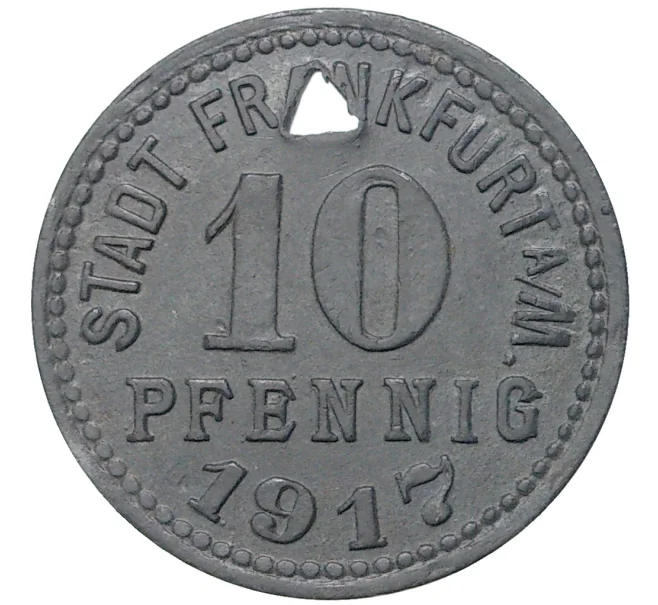 Монета 10 пфеннигов 1917 года Германия — город Франкфурт-на-Майне (Нотгельд) (Артикул M2-57079)