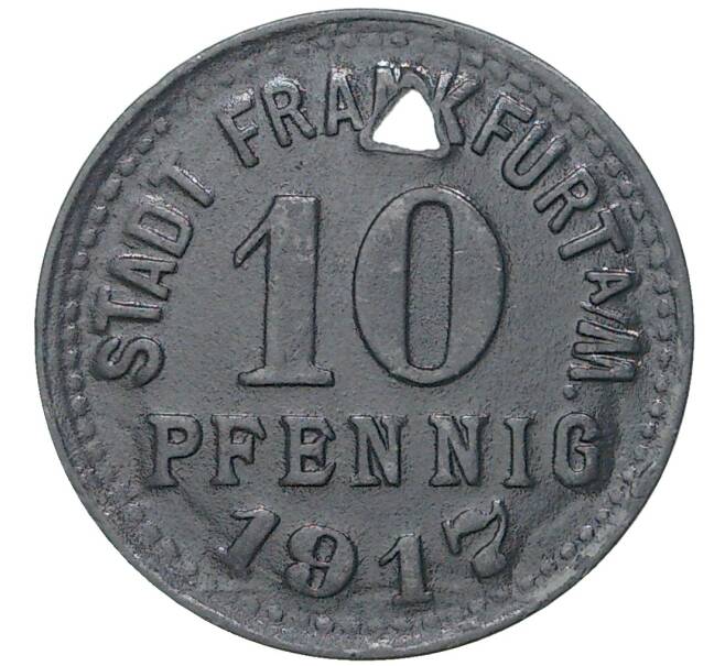 Монета 10 пфеннигов 1917 года Германия — город Франкфурт-на-Майне (Нотгельд) (Артикул M2-57085)