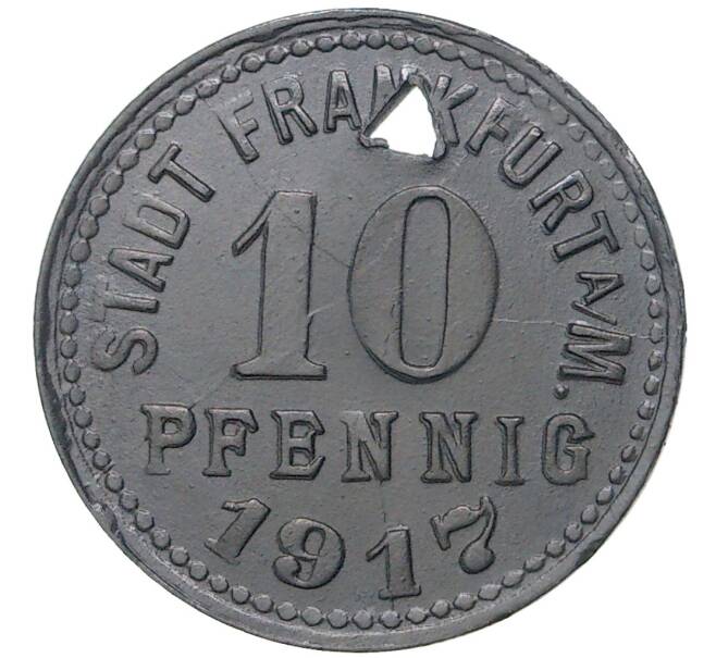 Монета 10 пфеннигов 1917 года Германия — город Франкфурт-на-Майне (Нотгельд) (Артикул: M2-57086) — Фото №2