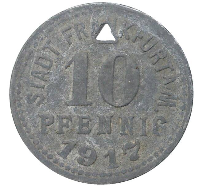 Монета 10 пфеннигов 1917 года Германия — город Франкфурт-на-Майне (Нотгельд) (Артикул: M2-57087) — Фото №2