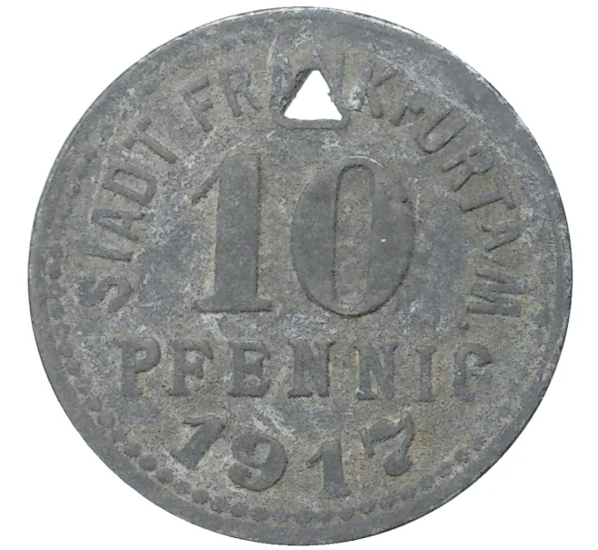 Монета 10 пфеннигов 1917 года Германия — город Франкфурт-на-Майне (Нотгельд) (Артикул M2-57087)
