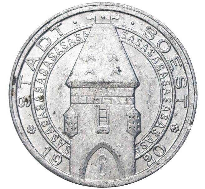 Монета 25 пфеннигов 1920 года Германия — город Зост (Нотгельд) (Артикул M2-57092)