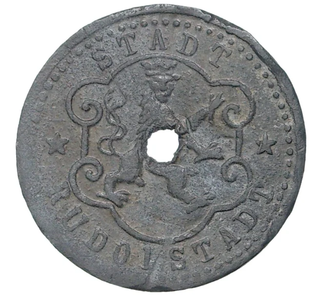 Монета 5 пфеннигов 1918 года Германия — город Рудольштадт (Нотгельд) (Артикул M2-57109)