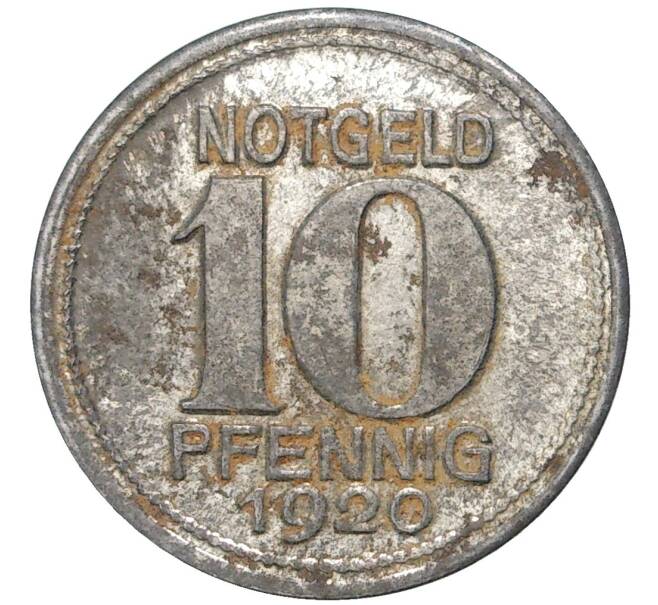 Монета 10 пфеннигов 1920 года Германия — город Кобленц (Нотгельд) (Артикул: M2-57115) — Фото №2