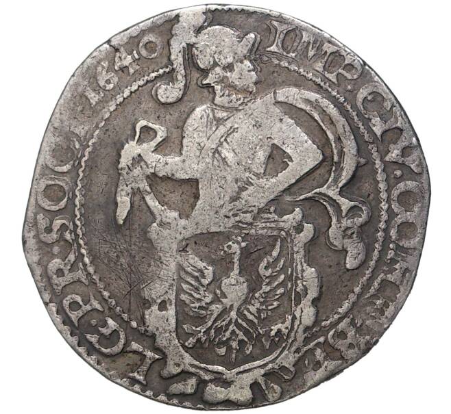 Монета 1 левендаальдер 1640 года Голландская республика (Нидерланды) — город Девентер (Артикул M2-57121)